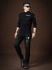 European Style Half-Turtleneck Pullover Men's Knit Sweater 2025 New Autumn Trendy Bear Rhinestone Top for Men