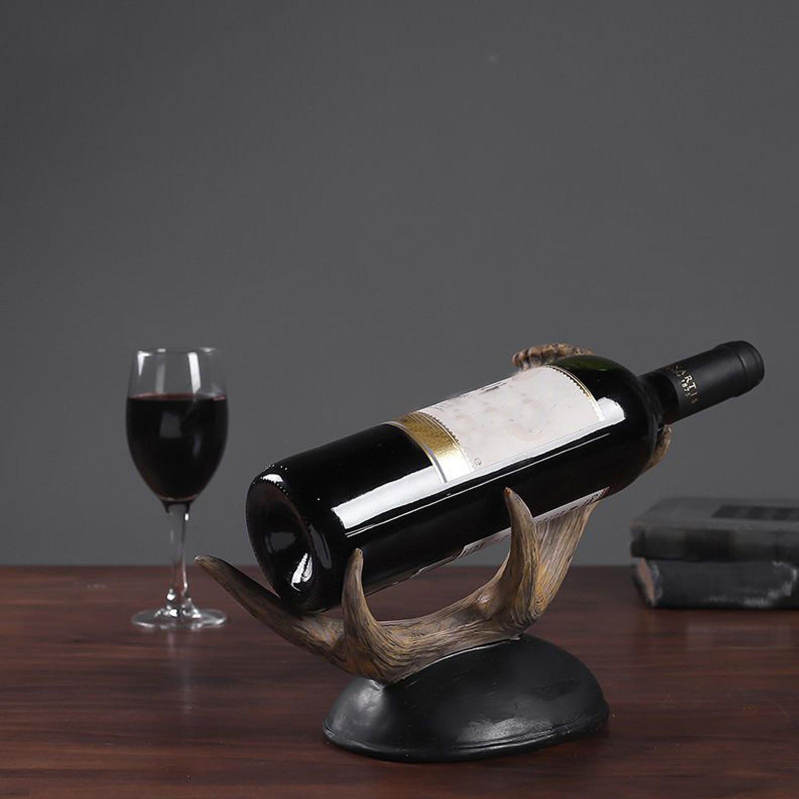 

Подставка для вина из оленьих рогов, Стойка для винного шкафа, Высококлассная домашняя прихожая, Подставка для бутылок иностранного вина, Винные стеллажи, Украшения. One Size коричневый