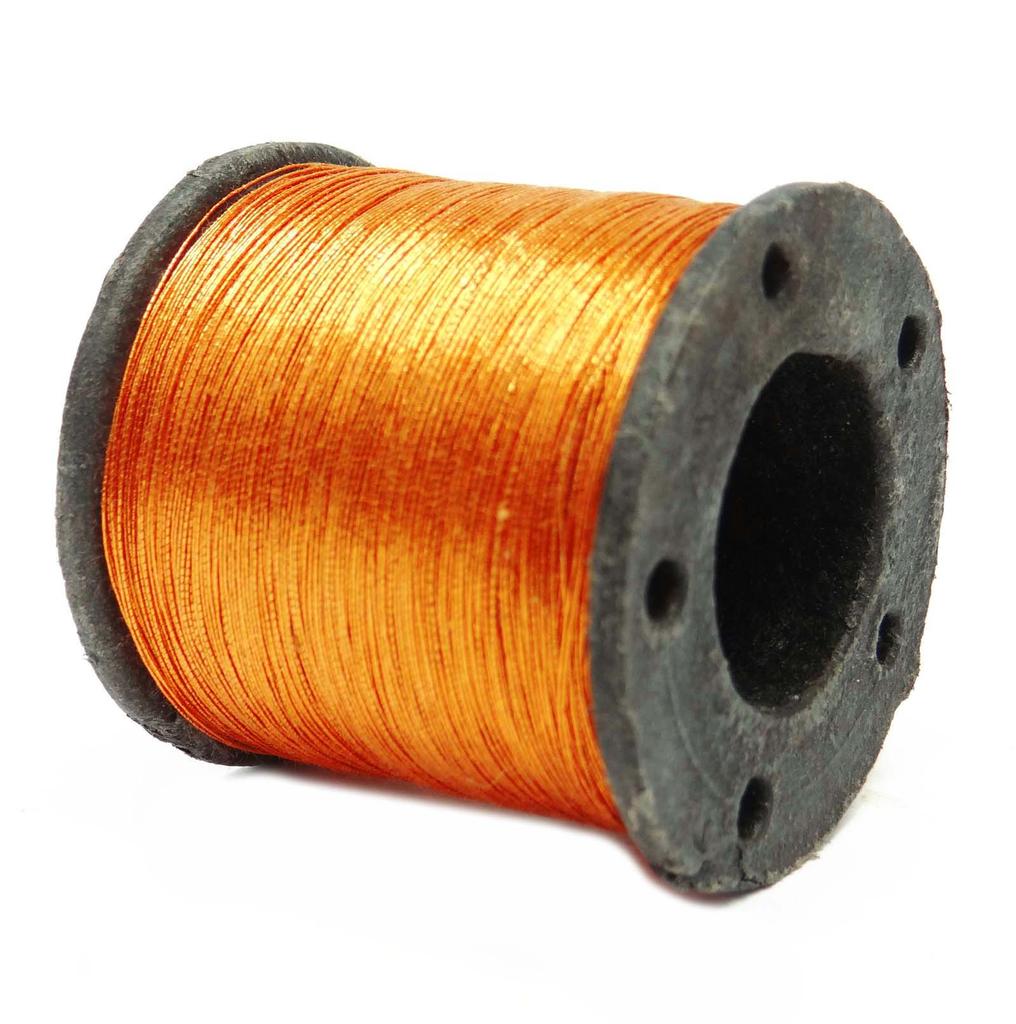Lot Of 5 Pcs Polyamide Spool Quilting Machine Stitching Metallic Orange