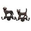 Porte-manteau mural nordique vintage en fer forgé chaton et chiot pour décoration maison et jardin