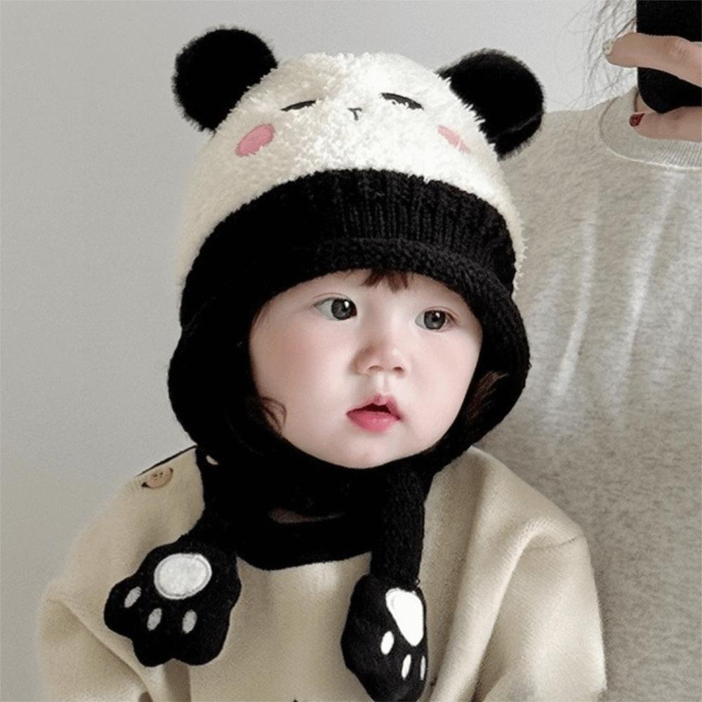 Pig Baby Plush Hat Cartoon Ear Protection Hat Fashion Knitted Hat  Winter