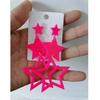 Star Earrings for Women Neon Color Hollow Star Dangle Earrings Sparkle-Star Drop Earrings Jewelry Gift Valentines Day