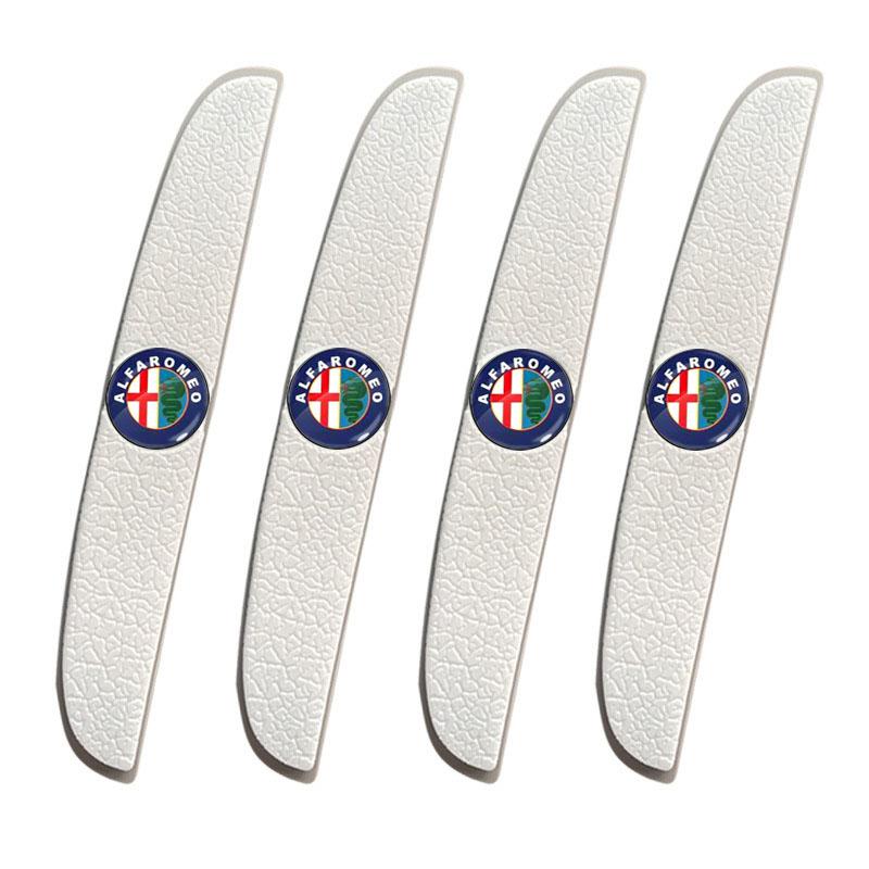 4 Peças Tira Anticolisão para Porta de Carro Adesivo de Proteção para Espelho Retrovisor Para Alfa Romeo 147 159 156 Giulietta Giulia Mito Spider Alpha Apoio de Cabeça