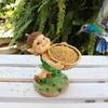 Fairy Garden Bird Feeder Ornaments Cartoon Sculpture Animal Feeding Trough Cute Lawn  Feeding Station Resin Craft Decoration