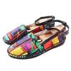 Excellent Slip-on Leather Ankle Strap Espadrilles  / Black Multi Canvas Women 37 Used