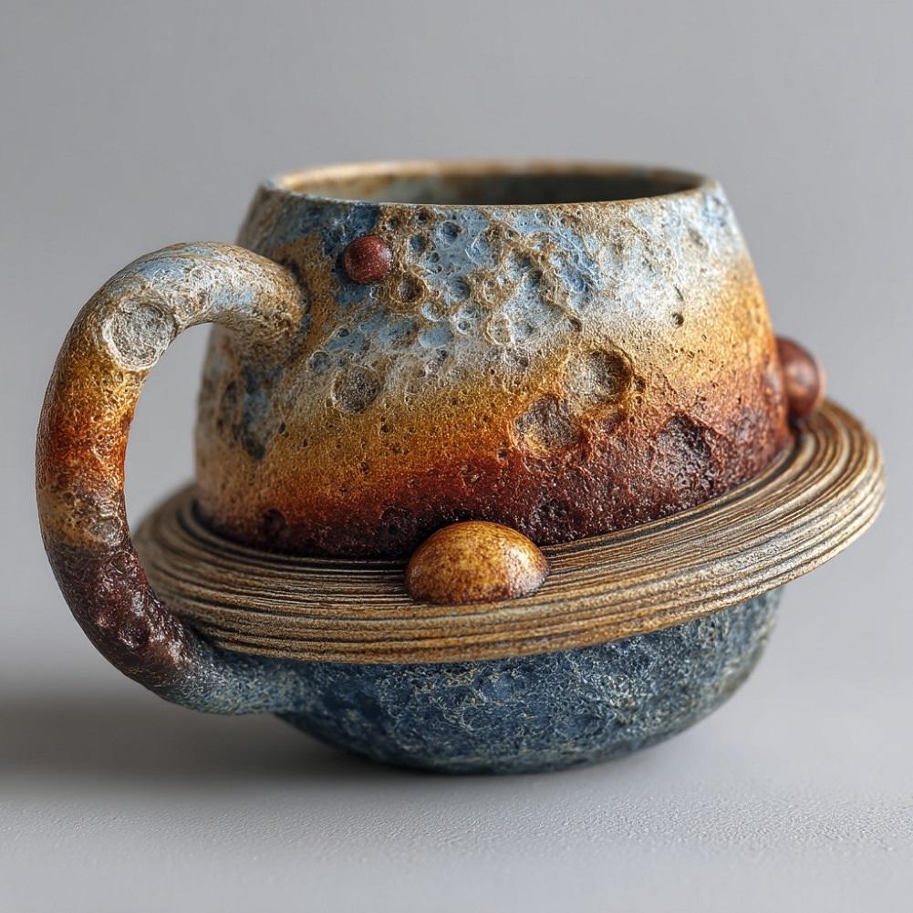 

Mars Mug Planetary Mug Collection Cosmic Resin Cups Earth Moon Saturn Sun Shaped Coffee Mug Gift for Amateur Astronomer