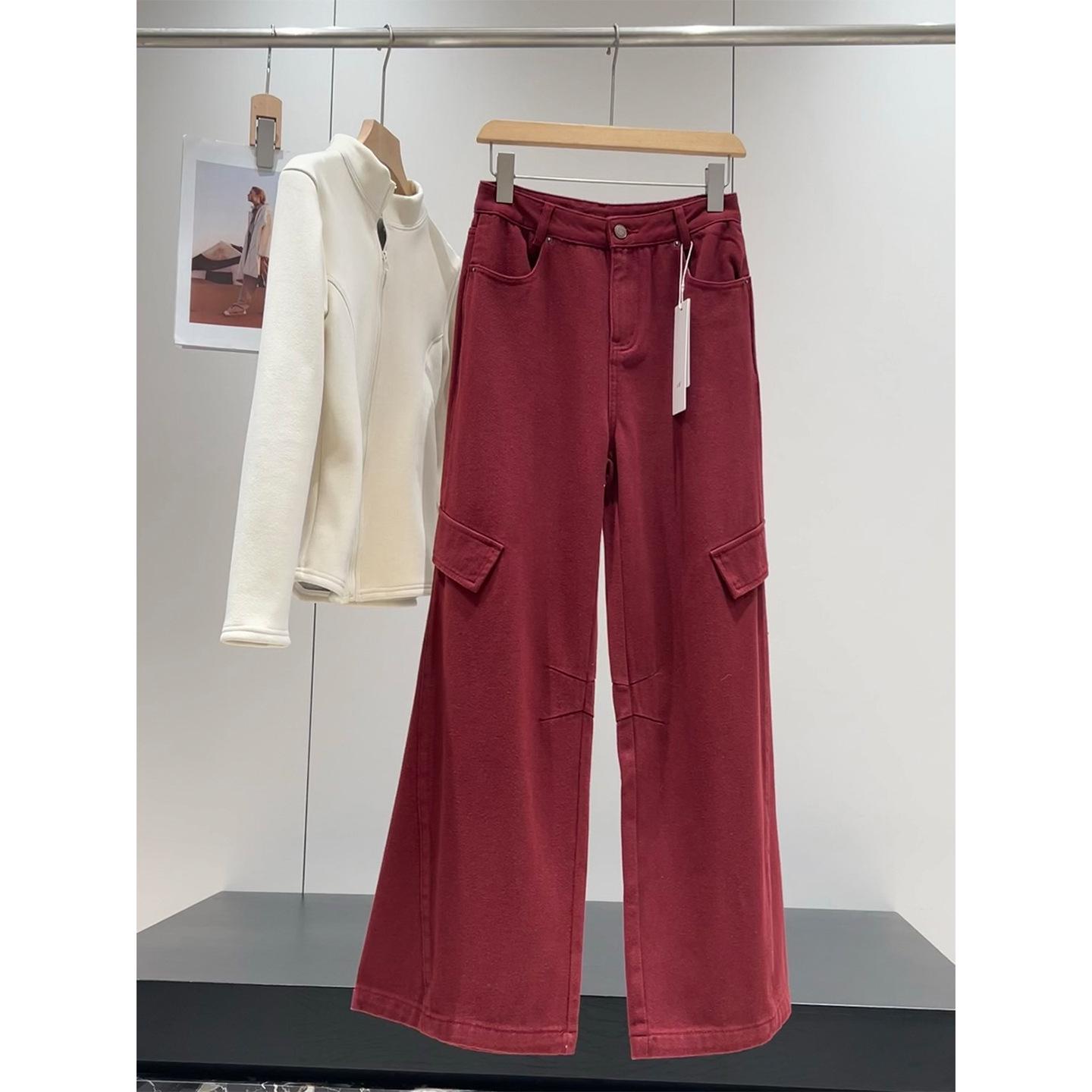 

Treasure Cool: Cozy Brushed Thick Loose Fit Denim Work Pants 2XL