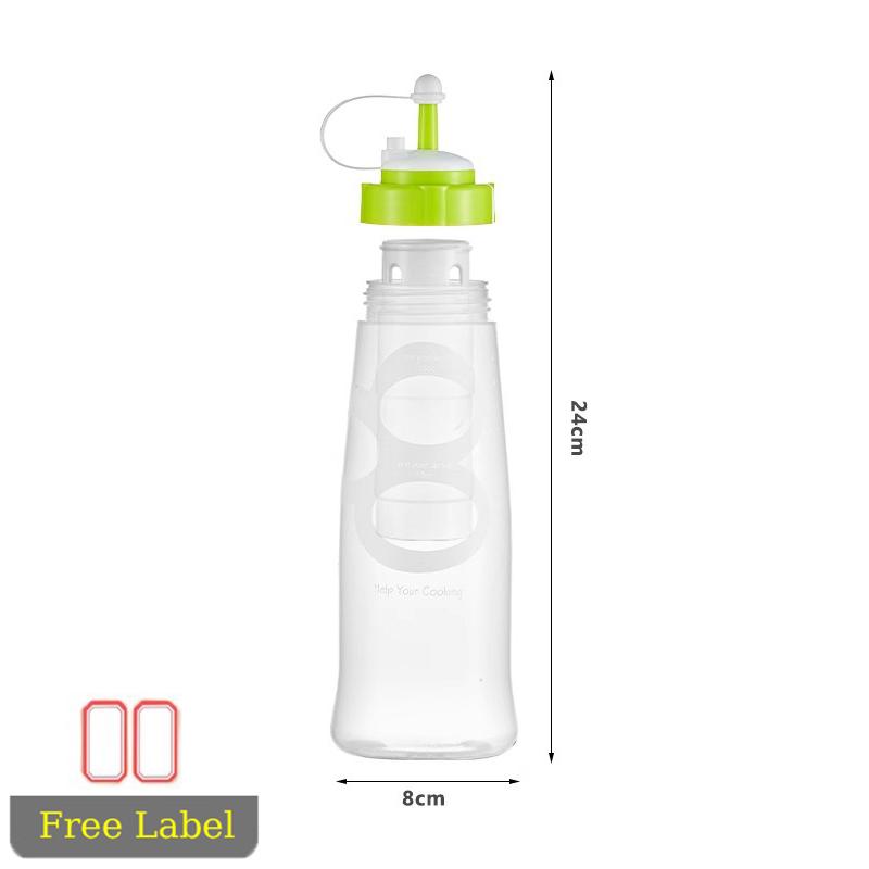 1Pieces 350/650ml Quantitative Sauce Squeeze Bottle With Nozzle Ketchup Oil Bottle Outdoor Tableware