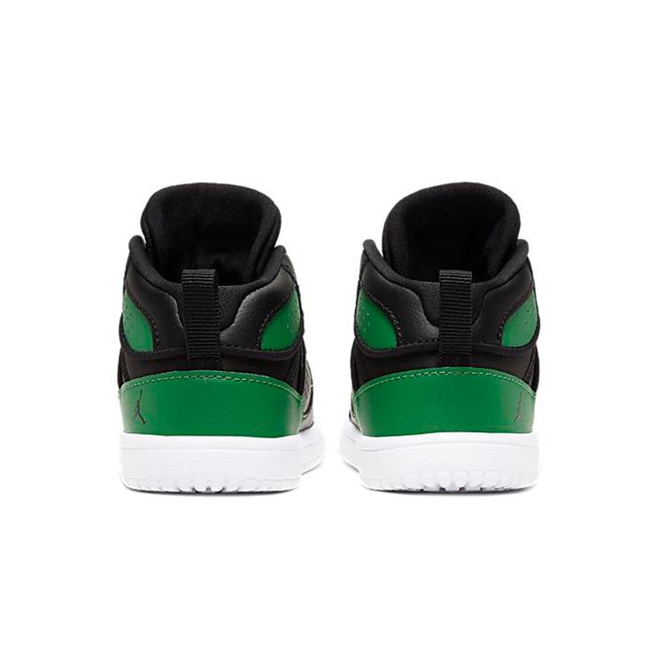 Jordan Leder Komfortable Dämpfung Abriebfest Atmungsaktiv Mittelhoch Vintage Basketballschuhe Schwarz Grün AV7944-013