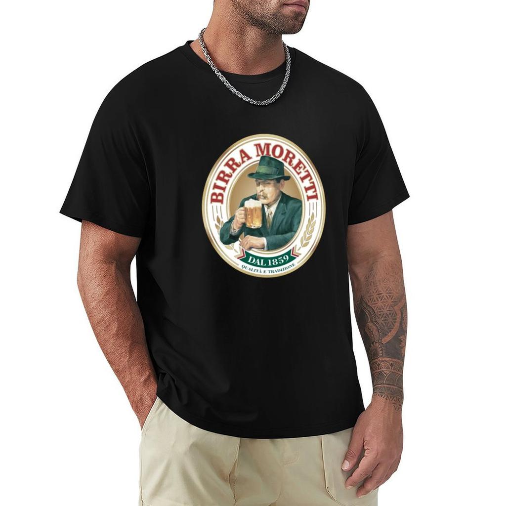 T-shirt Classica con Logo Birra Moretti T-shirt Resistente da Lavoro