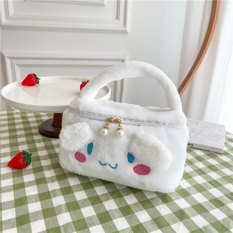 

Милая японская мультяшная плюшевая косметичка в форме сердца - Большая вместимость для хранения косметики