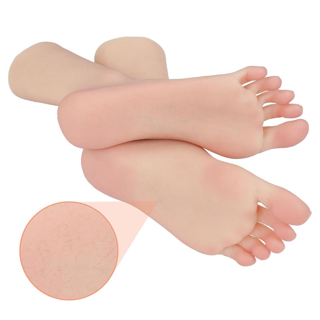 KUMIHO Foot Silicone Short Female Foot Foot Foot Foot DIY Nail Drawing Jewelry Nail Left Ivory White Model, Foot, Model, Mannequin, Torso,