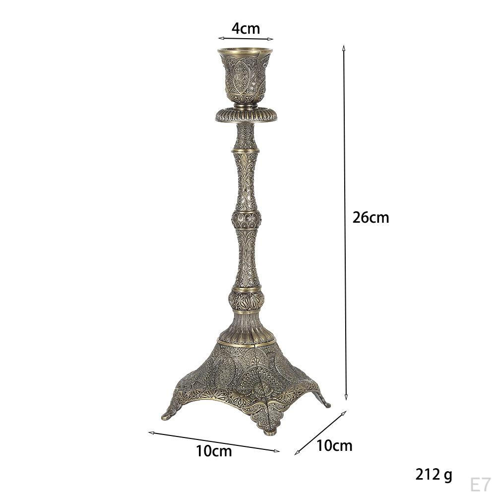 Tapered Candle Holder Candelabrum Club Farmhouse Zinc Alloy Ornament Stand Candlestick for