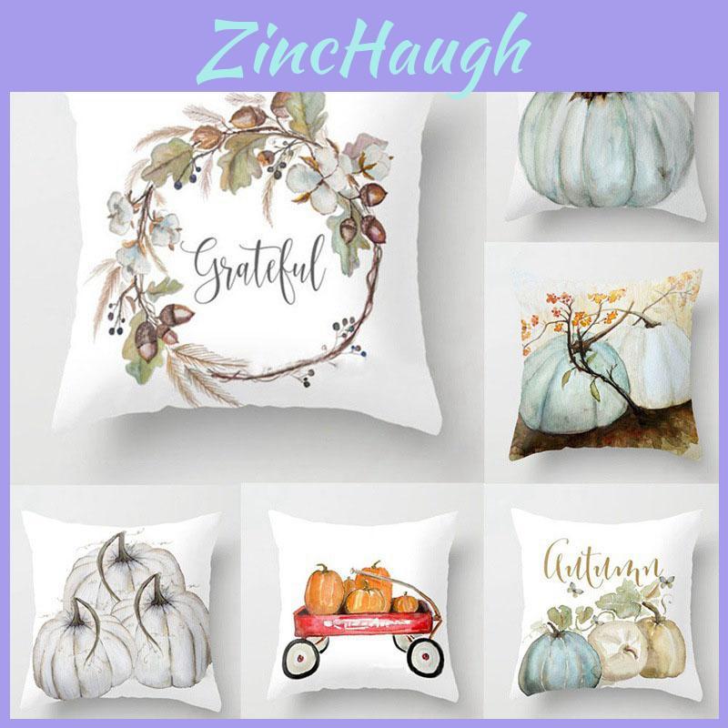 Beautiful Festival Decoration Pumpkin Pillow Cover With Invisible Zipper