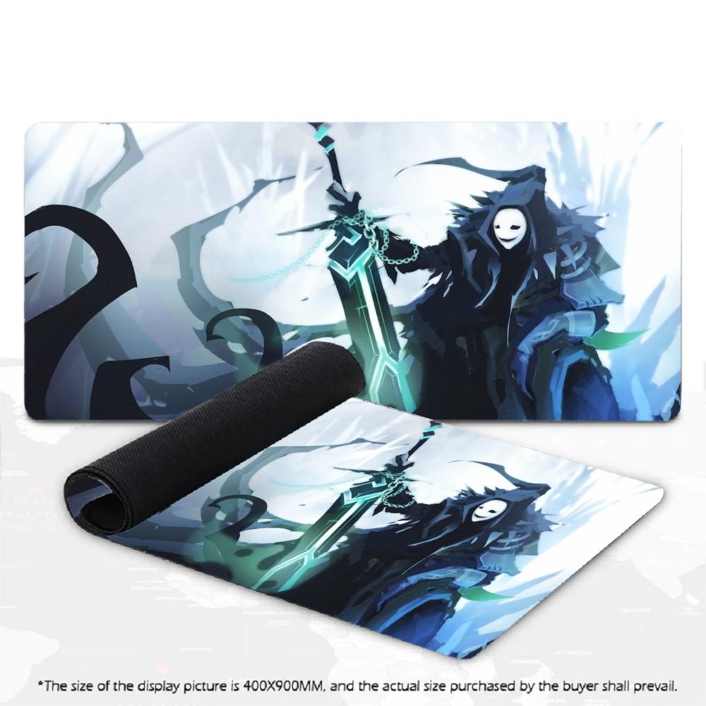 XXL Gaming Mouse Pad Skull Hooded Deskmat Non‑Slip Rubber Cyan Magic Flame Mountain Pc Game Keyboard Mats Gamer Mausepad