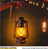 New Vintage Lantern Portable Camping Light with Flame Effect 3 Lighting Mode Vintage Desktop Atmosphere Light USB-C Rechargeable
