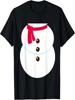 Snowman Body Simple Halloween 2022 Christmas Costume Outfit T-Shirt