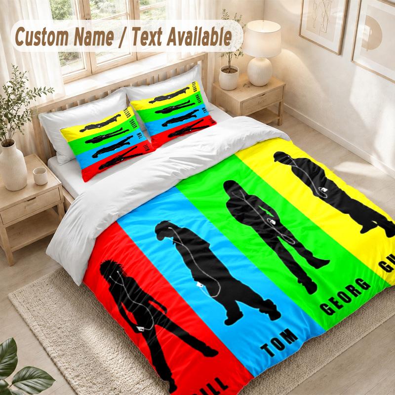 Tokio Hotel Bedding Set, 1 Duvet Cover & 2 Pillowcases Soft Comfortable Bedroom Home Textile Decor