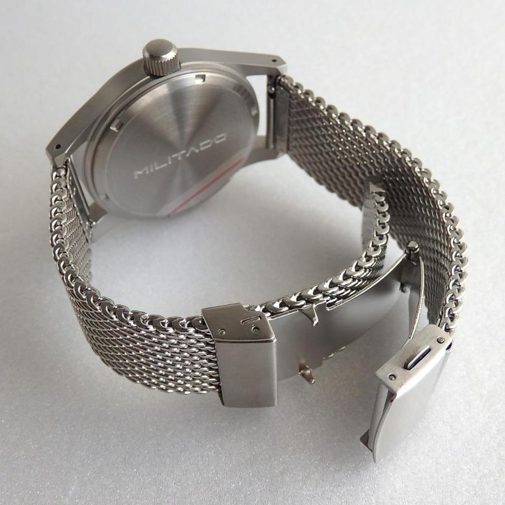 [USED] [] Military Watch with Domed Sapphire Crystal and Custom Strap, 38mm