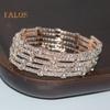 Adjustable Opening Alloy Bracelet Shiny Rhinestones Multi Layer Design Bangle Wristband Wrist Jewelry