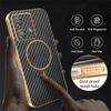 For Motorola Edge 40 Neo 5G Phone Case Carbon Fiber Textured Electroplated TPU Back Cover