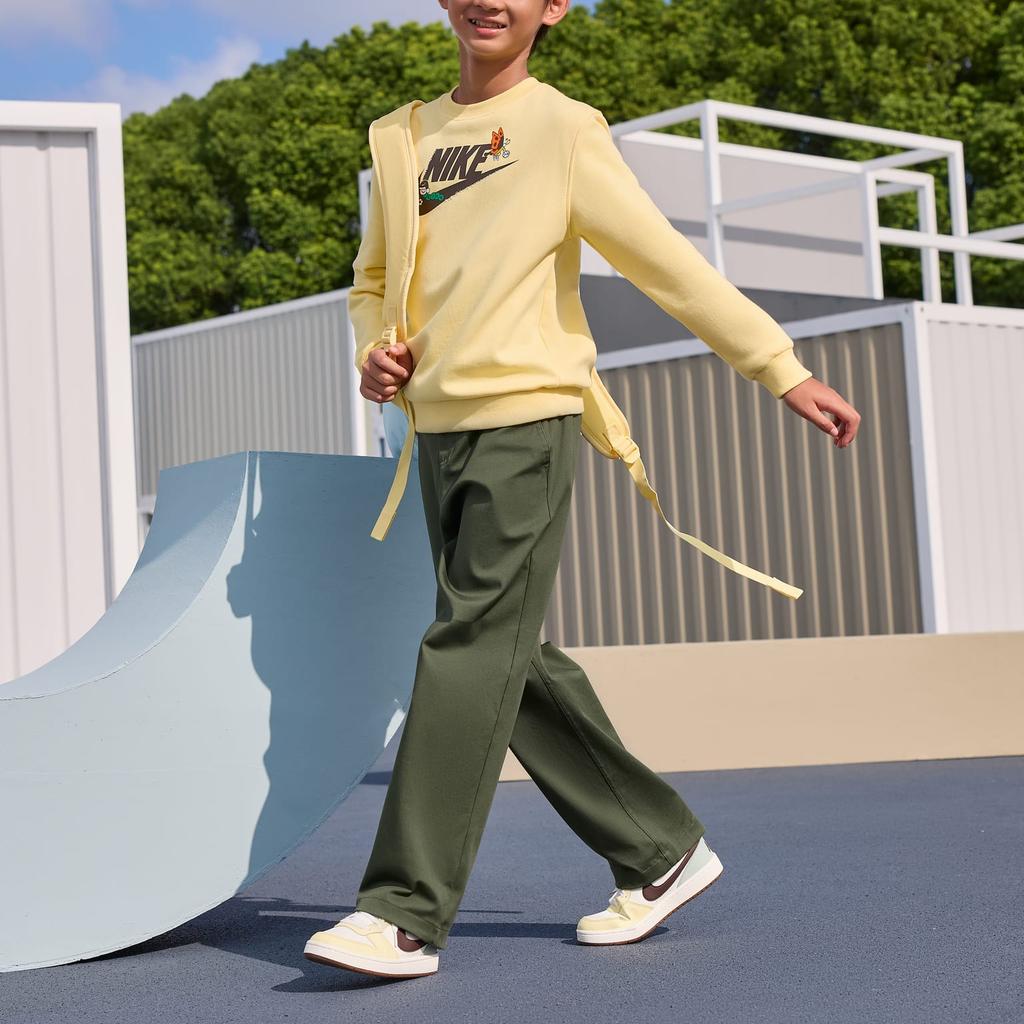 Nike Sportswear Club Fleece Pullover Sweatshirt Kids Tops Soft-Yellow HQ4885701