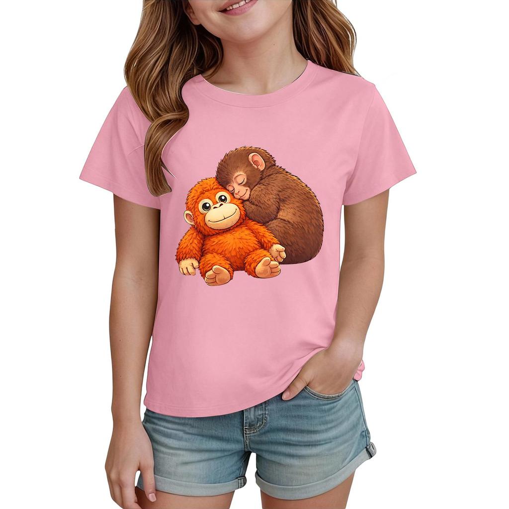 Boys' And Girls' Printed Fashion Casual Short-Sleeve T-Shirts