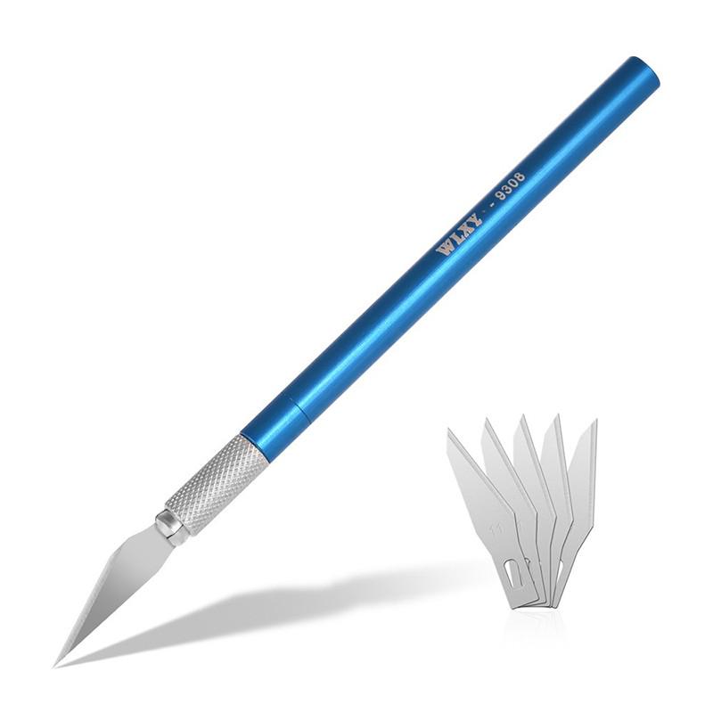 Non-Slip Metal 6 Blades Wood Carving Tools Fruit Food Craft Sculpture Engraving Utility Knife For Sta