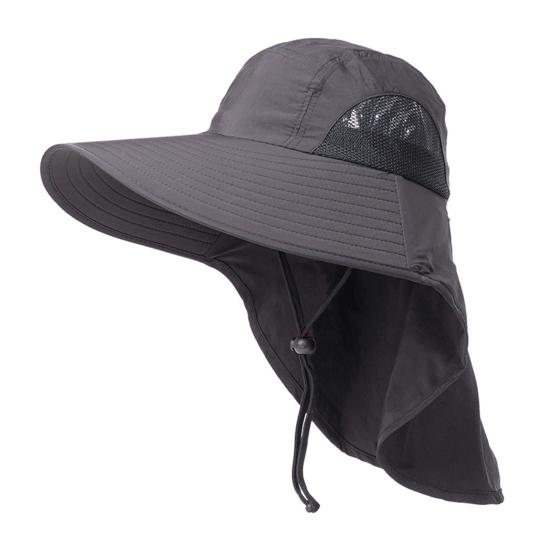 thumbnail image 2 of Unisex Sun Visor Hat With Ear & Neck Flap - Adjustable, Breathable Cotton For Camping, Hiking, Fishing 2 of 12