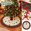 Round Christmas Tree Skirt for Holiday Tree Base Decoration and Display