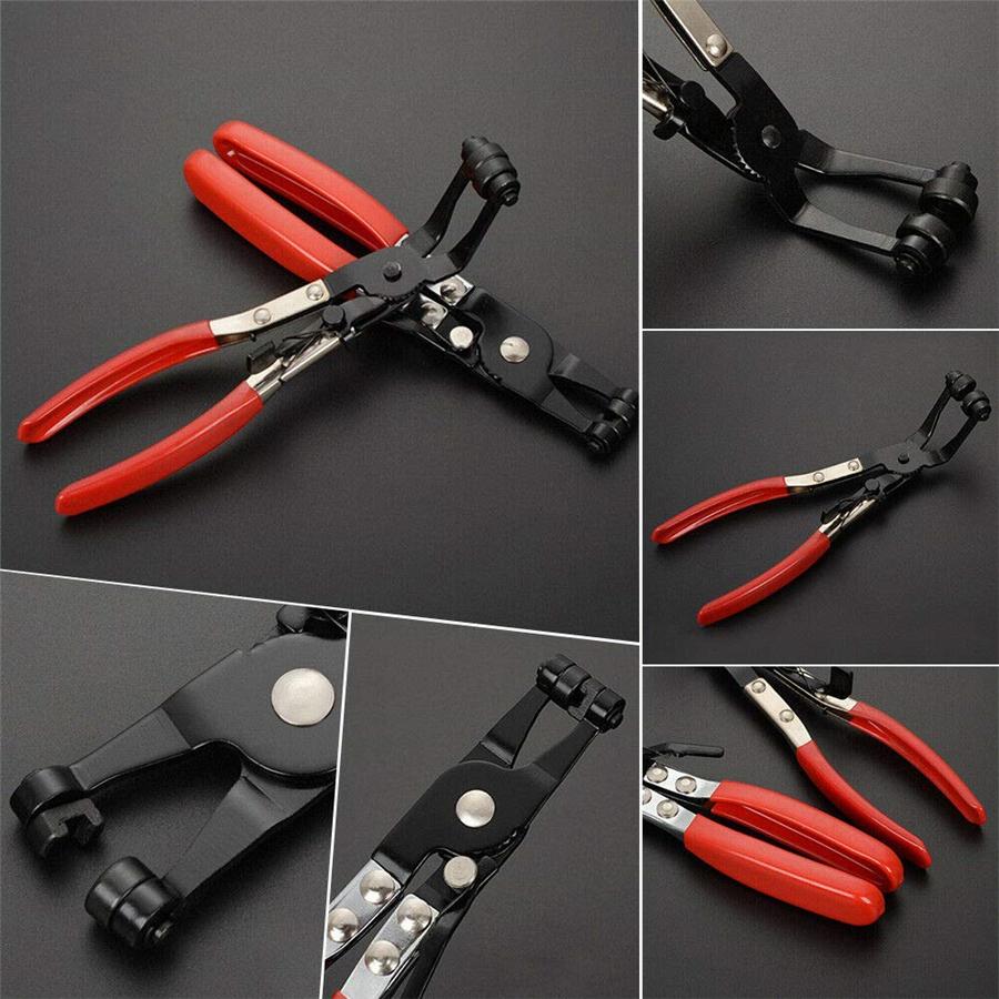 2x Hose Clamp Pliers Tool Swivel Jaw Locking Flat Band Coolant Clip Universal