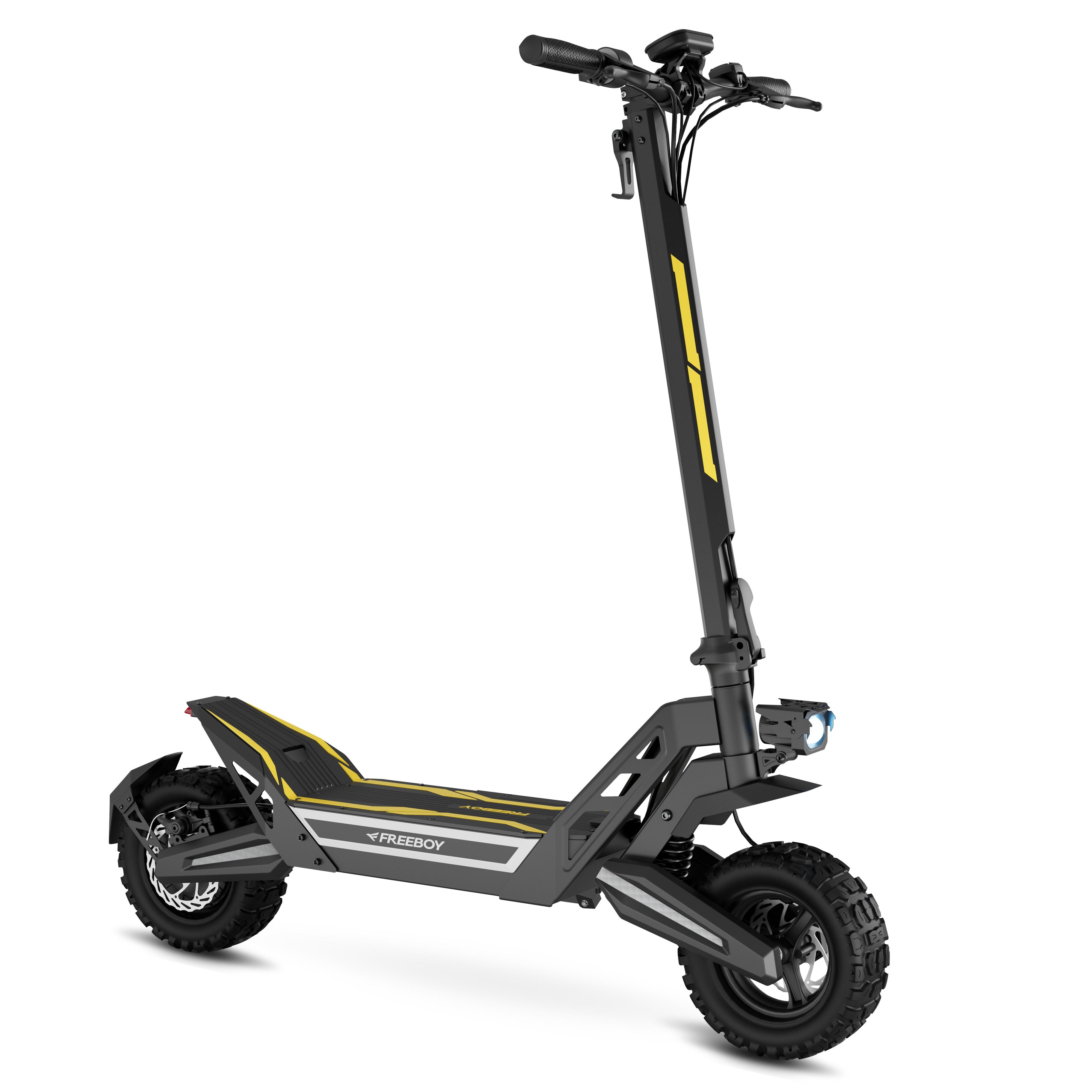 FREEBOY J2MAX Faltbarer Elektroroller, 48V 18,2Ah Akku, Vollfederung schwarz
