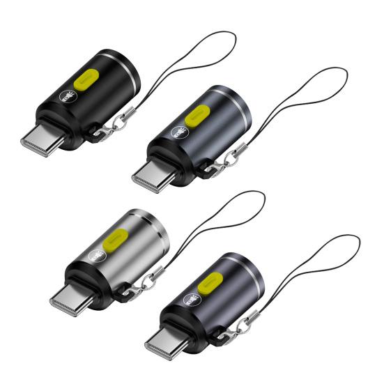 Vodotěsná svítilna s vysokým světelným tokem, malá super jasná LED svítilna, nabíjení typu C, kapesní svítilny pro venkovní cyklistiku, turistiku, nouzové situace