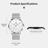 OLEVS Ultra Thin 6.5mm Minimalist Fashion Quartz Watch for Men Mesh Steel Strap Auto Date Waterproof Men Wristwatches