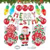 Merry Christmas Santa Claus Aluminum Film Latex Balloons Set New Year Home Xmas Party Decoration 2025 Supplies Gifts