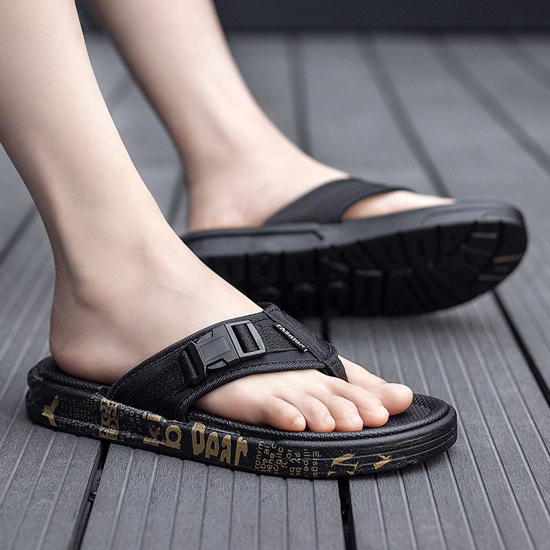 Special for summer new indoor and outdoor beach trend fashion EVA pinch foot cool slippers flip-flops men