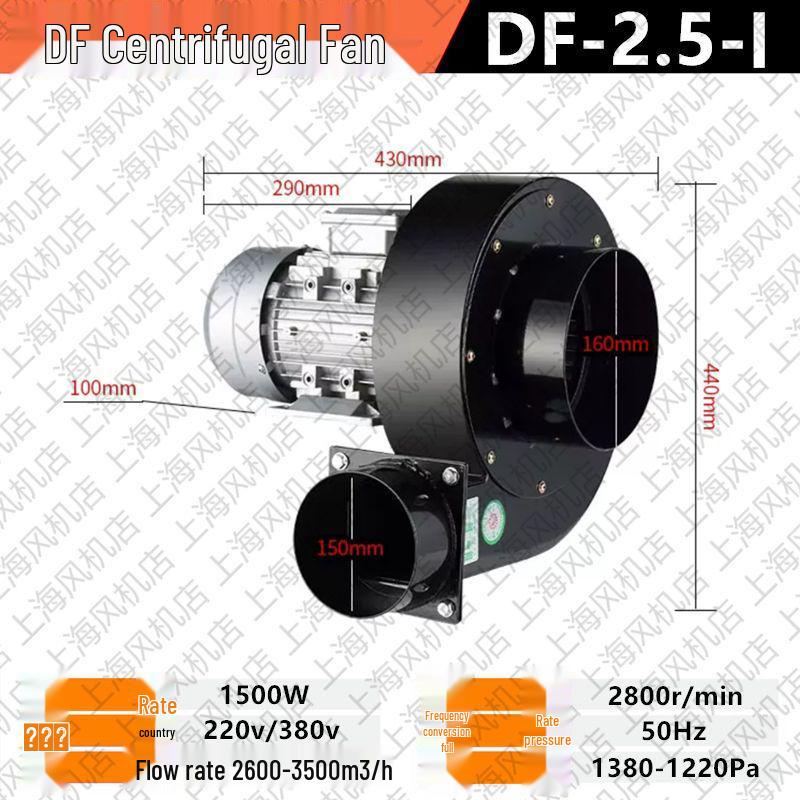 DF High-Temperature Resistant Multi-Blade Centrifugal Fan, 220V/380V, Low Noise Kitchen Smoke & Dust Exhaust Blower