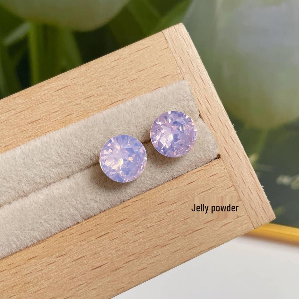 Flashing Millennium Eight-Sided Zircon Rose Ear Studs for Women - Personalized Multi-Faceted Exquisite Design