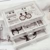 Drawer Type Jewelry Storage Box 3 Layer Organizer Earring Ring Bracelet Dustproof Box Holder