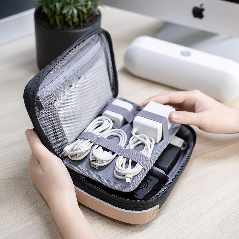 pack all Gadget Travel Pouch with Cable Management and Perfect for Business and as a Mobile Case or Small Item Storage Pouch Pouch, Dividers, Travel,
