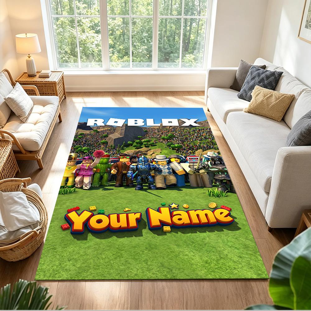 Roblox Customizable Name Floor Mat Design for Hallway Bedrooms Living Rooms Study room Antislip Carpet Office home decor Spiritual Gift