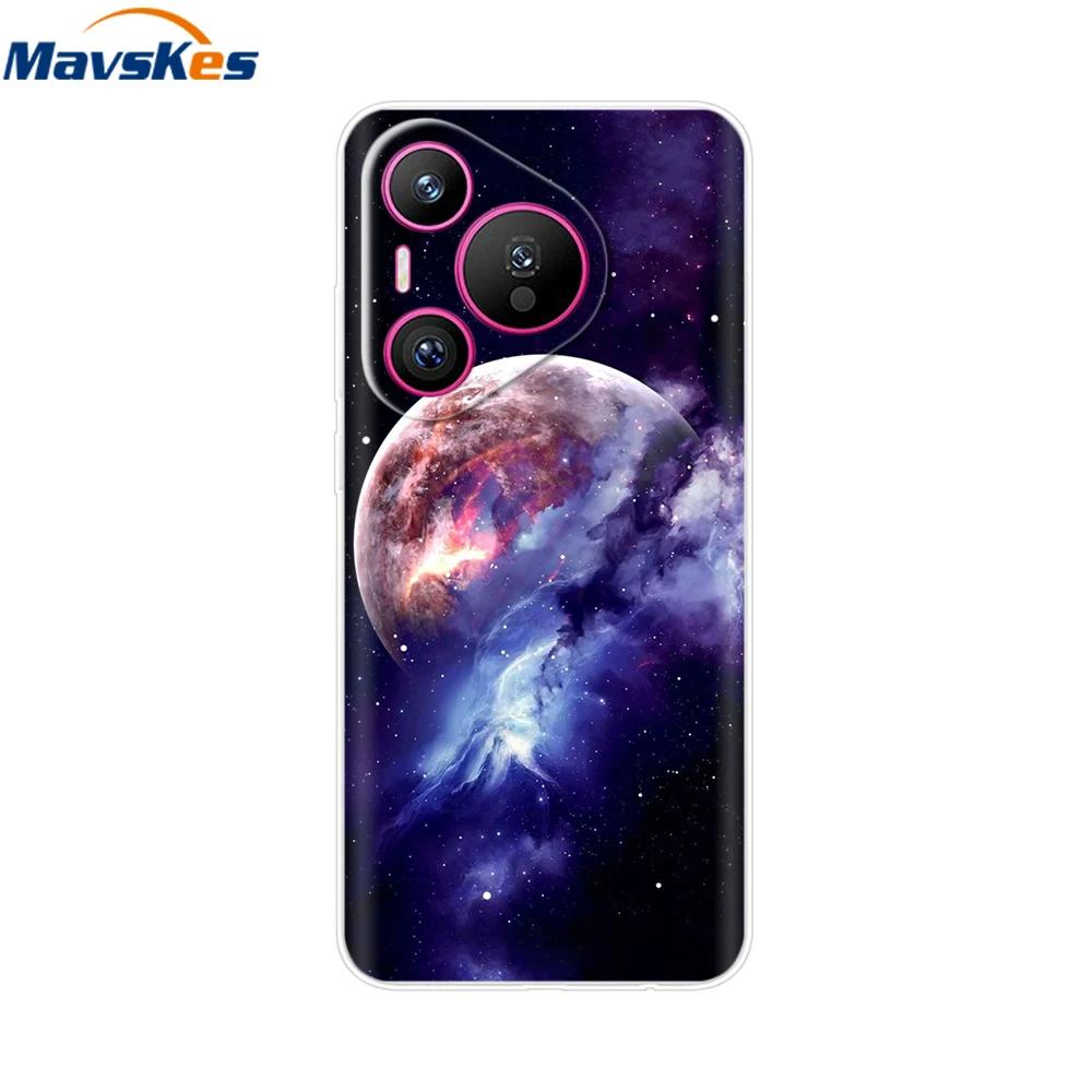 For Huawei Pura 70 Pro Case Pura 70 Clear Back Cover Pretty Girl Bumper Soft TPU Funda For Huawei Pura 70 Pro+ Pura70 Ultra Capa