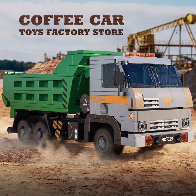 467Pcs Transport Cargo Truck Building Blocks 3D Model City Engineering Cars MOC Bricks Toys Adult Children Gifts DIY Decoration