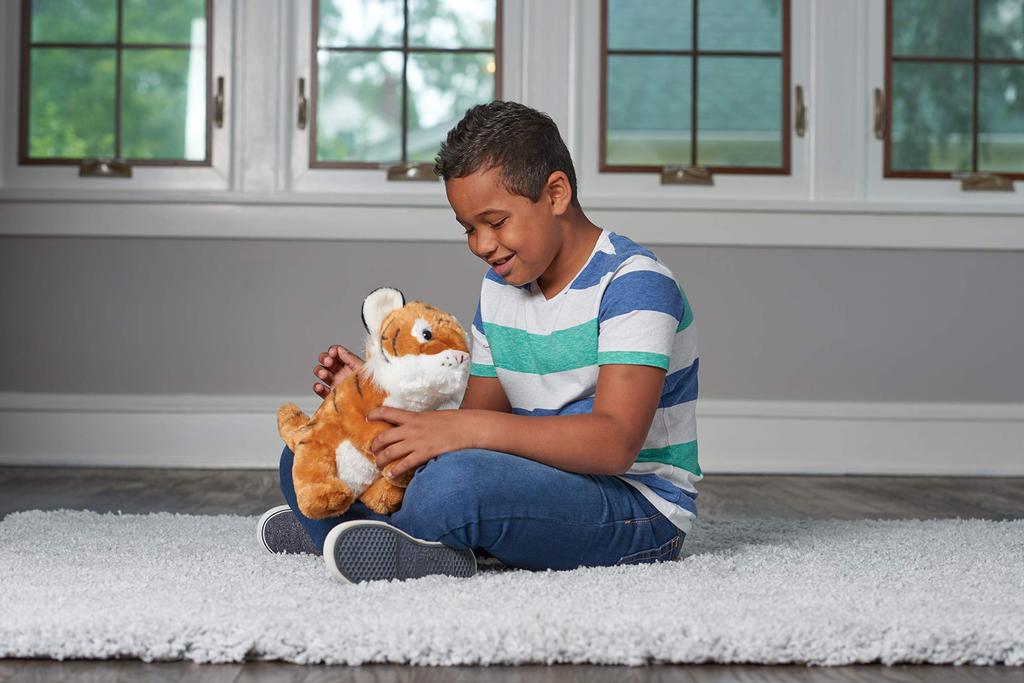 Wild Republic Tiger Cub Plush Soft and W16 x D30 x H28cm Toy, Fluffy, 12" (19372)
