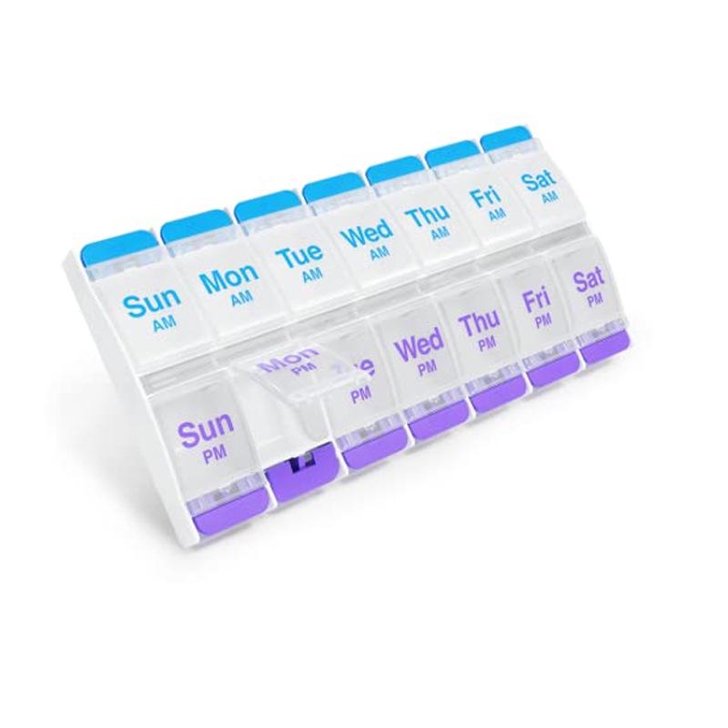 

7-Day Moisture-Proof Dust-Proof PP Plastic Pill Organizer Box 14.5 * 8 * 4.2 cm