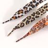 Personalized Leopard Print Satin Shoelaces 2cm - Wide Flat Laces for White Sneakers