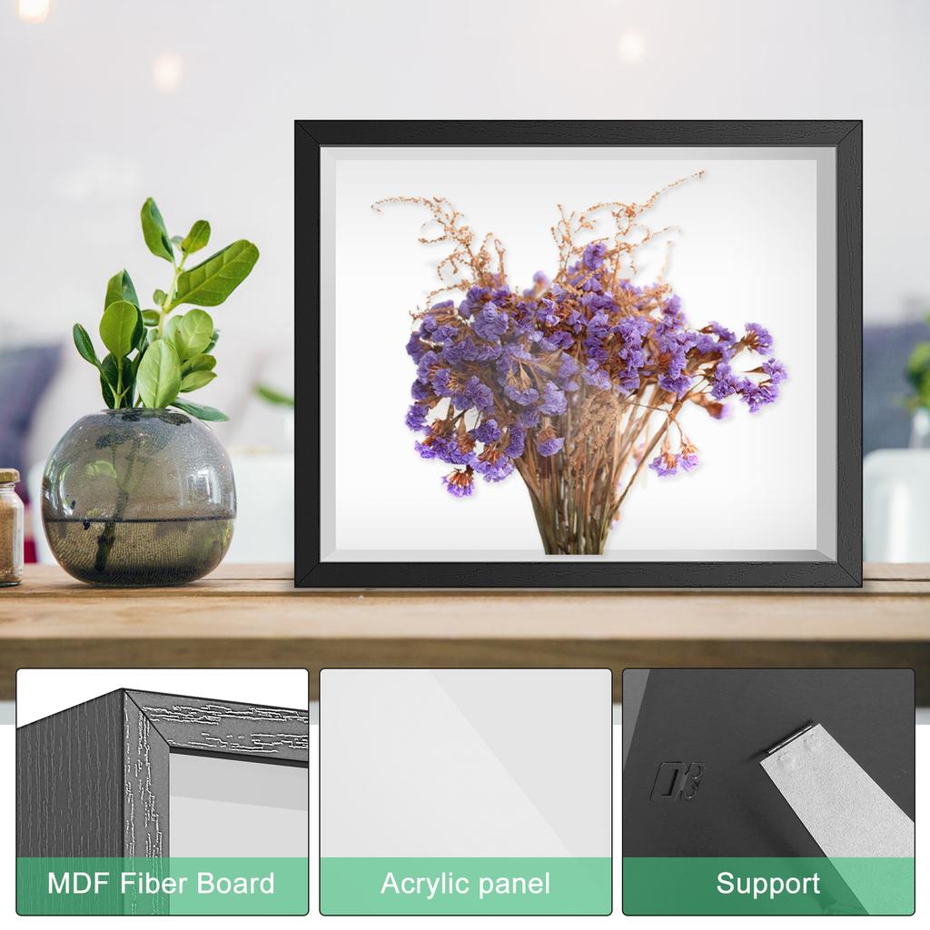 Shadow Box Picture Frame Wall Mounted Shadow Box Simple Elegant Display Cases Rectangle for Display Photos Medals Awards