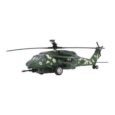 Black Eagle Military Helicopter Toy with Lights and Sounds, Boys and Girls Using Pressure Molten Metal Aircraft