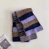Fashion versatile color matching scarf Comfortable, warm and breathable wool striped color scarf Autumn and winter cold scarf