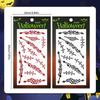 1Pcs Halloween Face  Stickers Red Black Spider Web Cross Scar Self-Adhesive Gem Decals Horror Cosplay Makeup Ornament